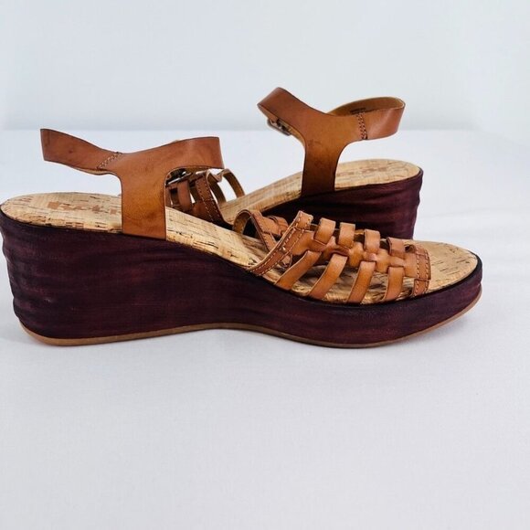 KORKS BY KORK-EASE Marley Strappy Wedge Sandal Size 11 In Brown - Picture 7 of 15